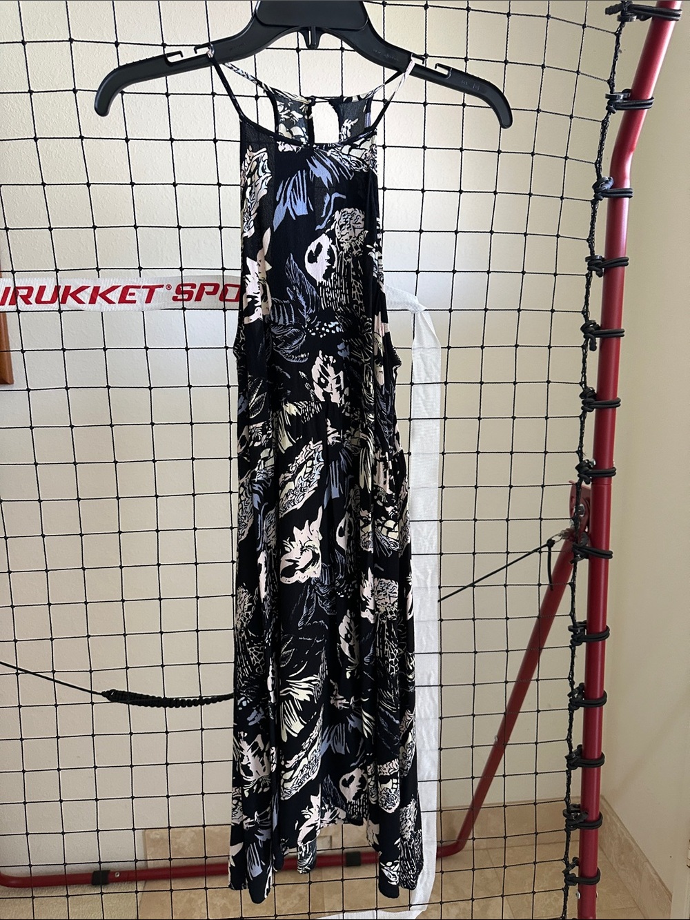B.P. Black Floral Halter Maxi Dress